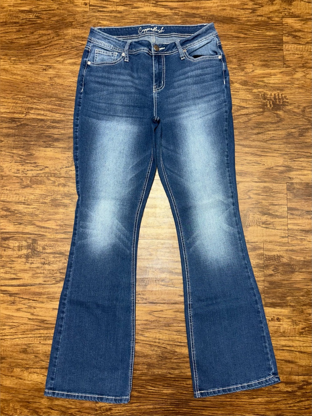 Copper Flash Mid Rise Curvy Slim Boot Jeans Size 10